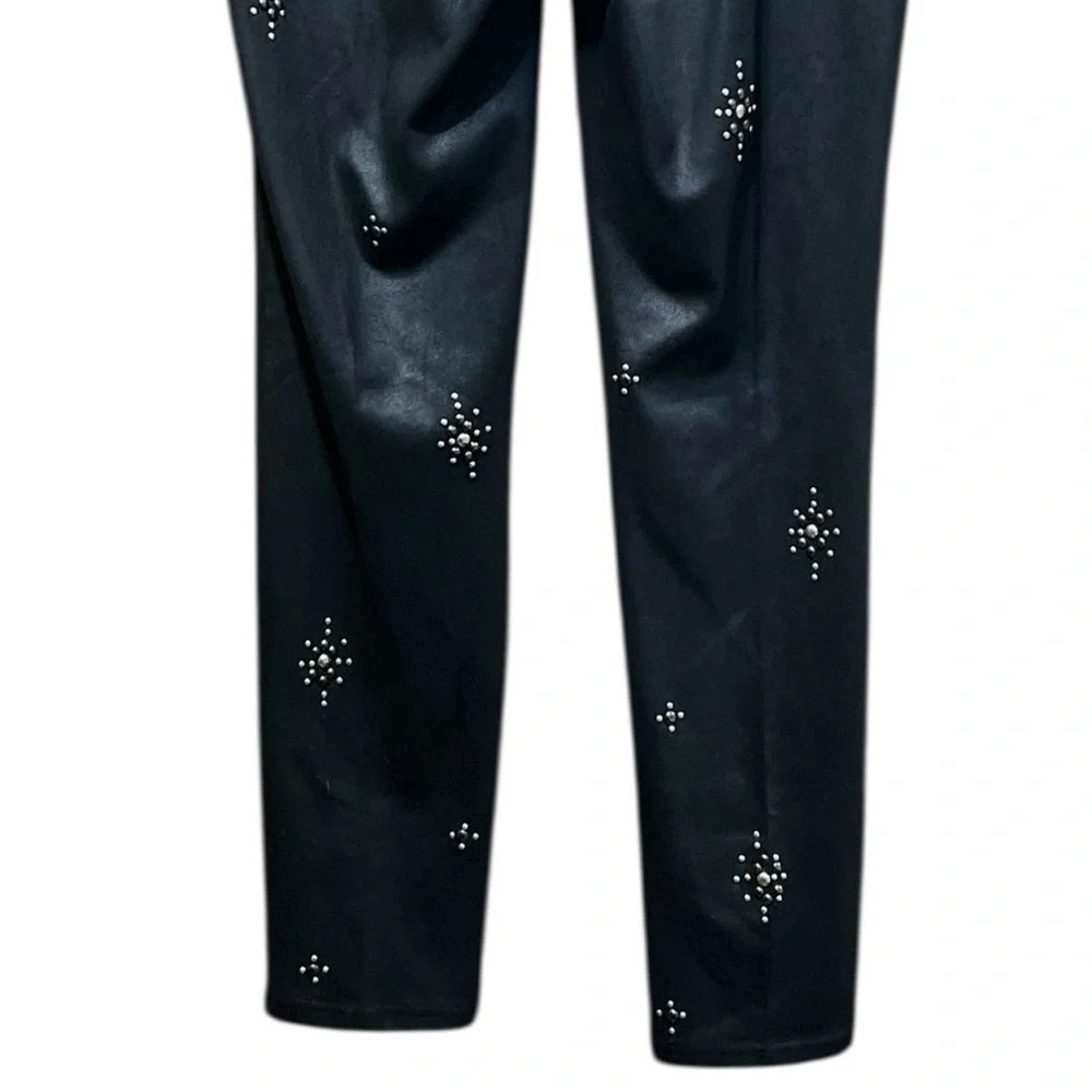 Free People Embellished Vegan Skinny‎ Pant in Black Size 28